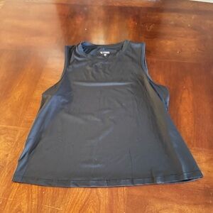Black Muscle Tee Tank Top Activewear for Women Poly Spandex Sz Medium
